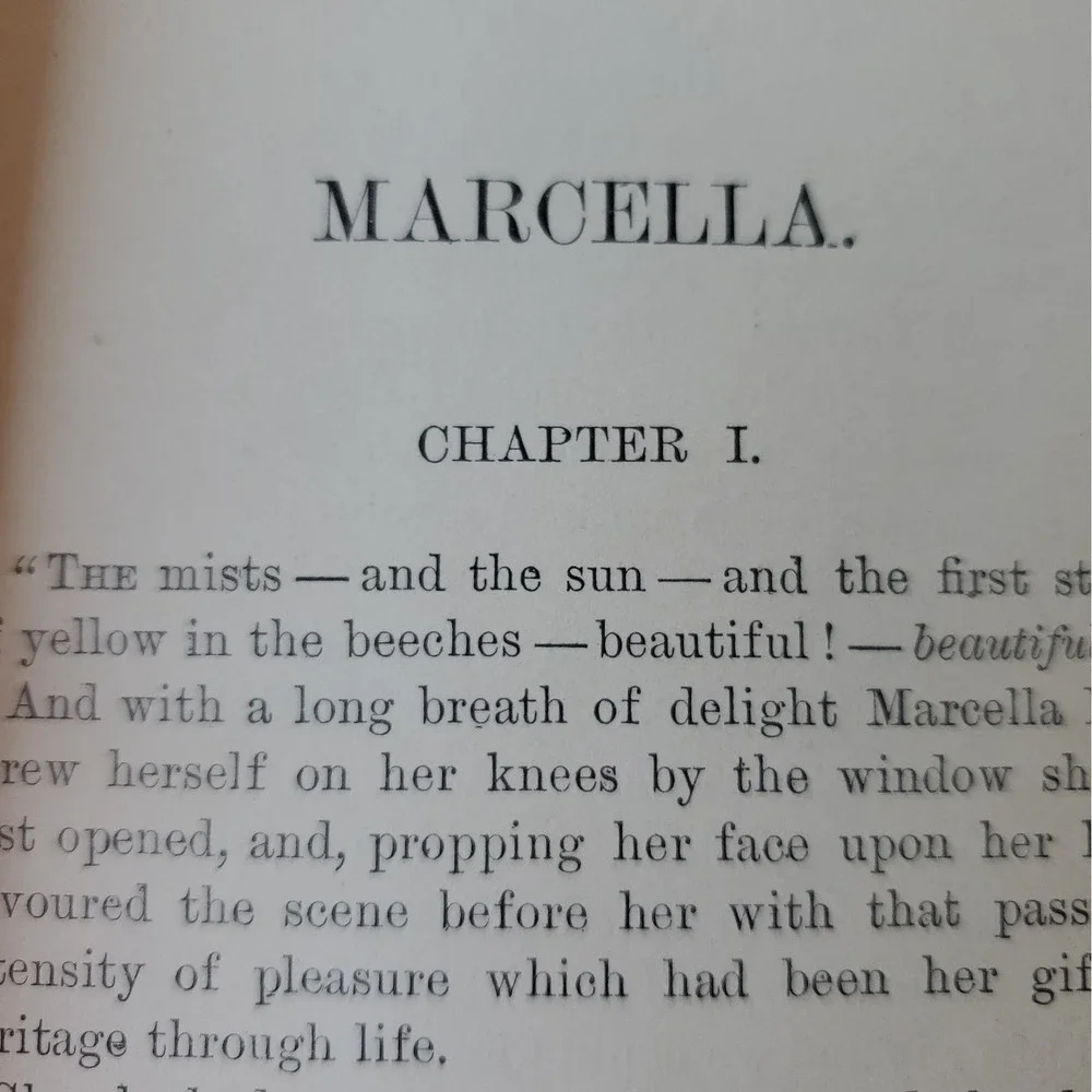 Mrs. Humphry Ward Marcella Vol II HC Macmillan NY 1894 English Rare Antique book
